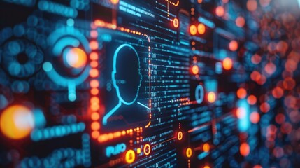 Digital Identity on a Futuristic Interface