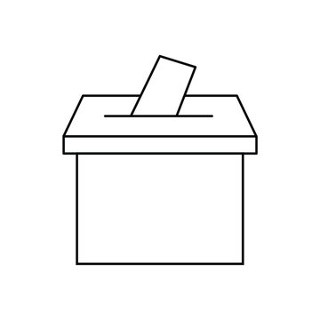 recommend clip art: Vote box or ballot box icon isolated on white background illustration for graphic and web design. Election Vote concept icon template color editable. Vector illustration. Eps file 5.