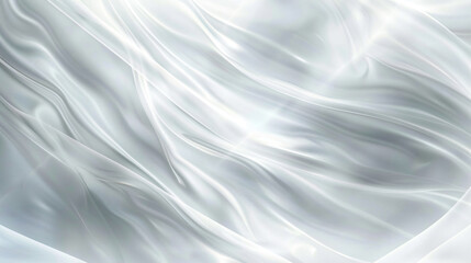 Abstract white background with smooth lines and gradients, soft light and shadow effects, elegant silver color scheme