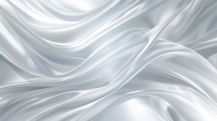 Obraz premium Abstract white background with smooth lines and gradients, soft light and shadow effects, elegant silver color scheme