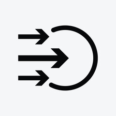 Transfer In Icon, sign, logo. Login Icons, login icon in trendy flat style isolated on grey background, approach symbol for your website design, logo, app, UI. Vector illustration. Eps file 41.