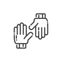 Gloves Outline Icon - Autumn Season Icon Vector Illustration Design