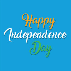 Happy Independence Day Typography. Hand drawn modern vector calligraphy. Simple inscription with swashes, wavy lettering text. lettering composition. Vector illustration. EPS 10