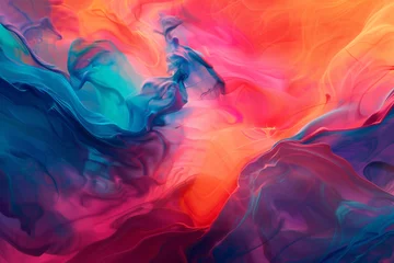  Abstract colorful background with flowing paint, creating an artistic and vibrant wallpaper 