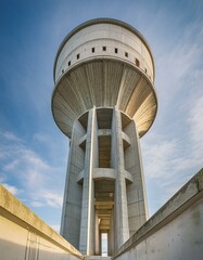 tower of the aqueduct, brutalist architecture	
