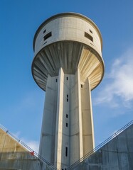 tower of the aqueduct, brutalist architecture	
