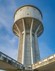 tower of the aqueduct, brutalist architecture	
