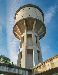 tower of the aqueduct, brutalist architecture	
