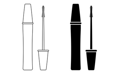 mascara icon set isolated on white background