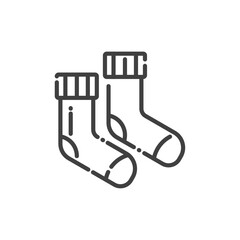 Socks Outline Icon - Autumn Season Icon Vector Illustration Design