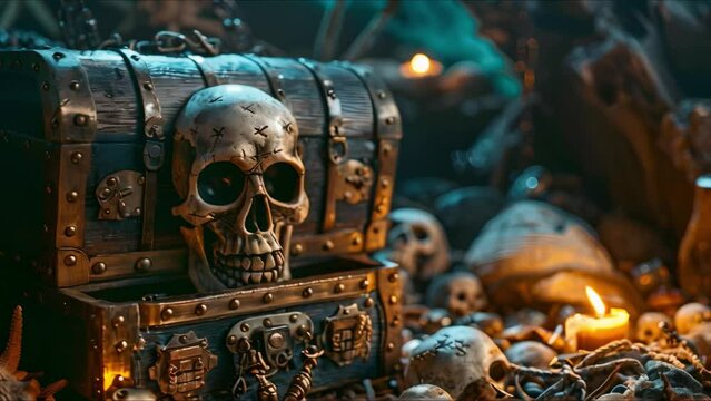Unveiling the mysterious pirate adventure in the deep blue sea: hidden treasures await. Concept Pirate Adventure, Deep Blue Sea, Hidden Treasures, Mysterious Journey, Playful Portraits