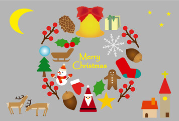 かわいいクリスマスカードのイラスト