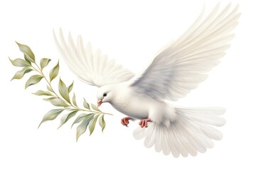 Obraz premium White dove bird flying animal cockatoo wildlife.