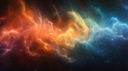 Amidst the silent expanse of space, a nebula blooms, AI Generative
