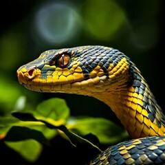 Fototapeta premium AI Image Generator, snake in the wild