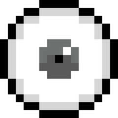 Pixel art cartoon zombie eye icon