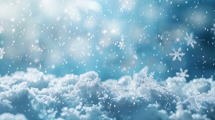 Fototapeta premium Natural Winter Christmas background with sky.