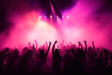 Silhouettes concert nightlife nightclub.