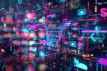 Obraz premium Online Shopping, Generative AI 