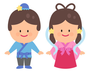 織姫と彦星のイラスト