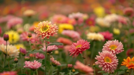 The farm s field of Chrysanthemums