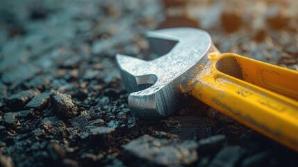 Construction Safety And Wrench Concept