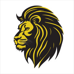 Lion head vector logo design-1