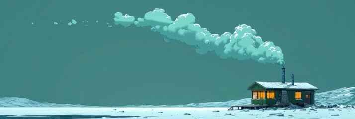  logo simple line drawing of a house with a chimney white background minimalist style simple design flat vector graphic logo minimalistic background