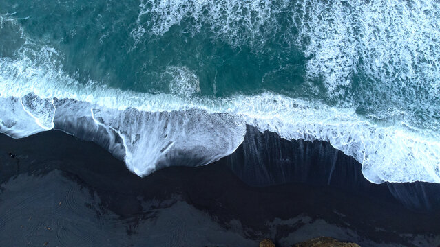 Black sand beach