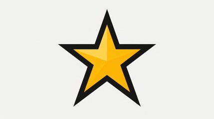 Obraz premium logo simple line drawing of a star with a sparkle white background minimalist style simple design flat vector graphic logo minimalistic background