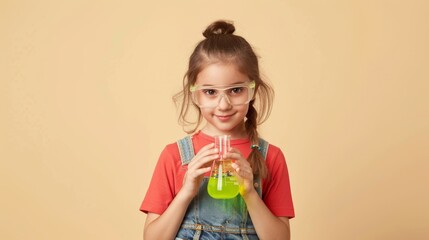 The young girl scientist
