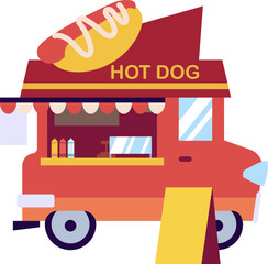 Fototapeta premium hotdog stand illustration