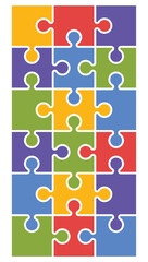 Puzzle Grid. Puzzle Template for Kids Worksheet.