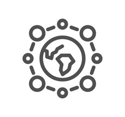 Network related icon outline and linear vector.
