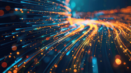 Naklejka premium Fiber Connection Abstract Tech Background. Abstract Tech Background