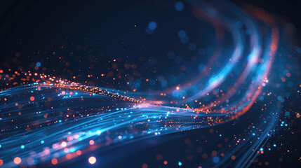 Naklejka premium Fiber Connection Abstract Tech Background. Abstract Tech Background