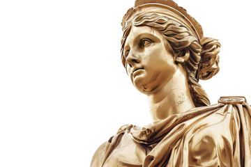 Close-up of an ancient Greek statue depicting a woman adorned in classical attire, highlighting fine details of historical sculpture.