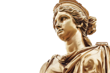 Close-up of an ancient Greek statue depicting a woman adorned in classical attire, highlighting fine details of historical sculpture.
