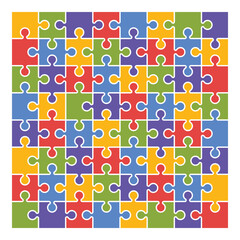 Puzzle Grid. Puzzle Template for Kids Worksheet.
