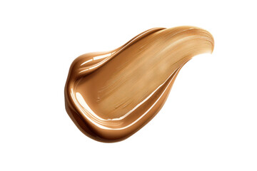 High-quality beige foundation smear on white background. Perfect for beauty, makeup, and skincare-related designs and promotions.