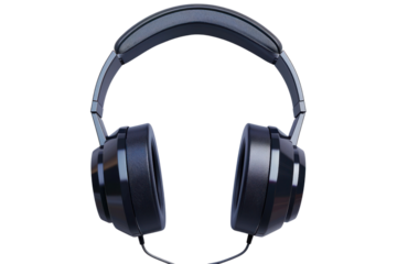High-quality black over-ear headphones, wireless and stylish, perfect for music lovers, gamers, and professionals seeking immersive audio experience.