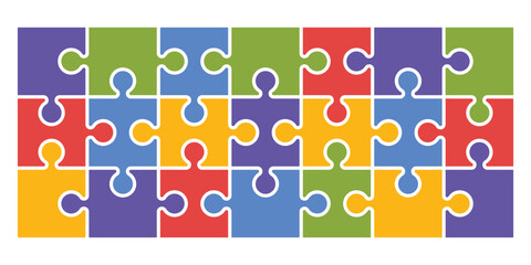 Puzzle Grid. Puzzle Template for Kids Worksheet.