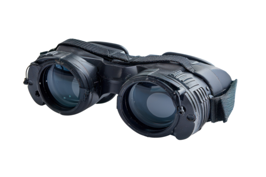High-tech night vision goggles with adjustable straps, perfect for outdoor adventures or tactical operations in low-light conditions.