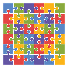 Puzzle Grid. Puzzle Template for Kids Worksheet.