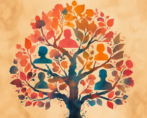 a cover for a genealogy book, AI-generated