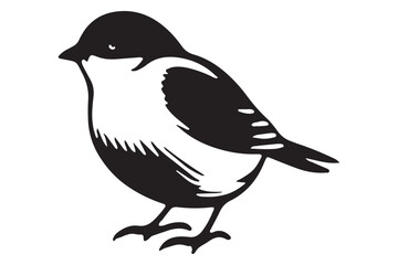 Bird silhouette vector isolated on a white background