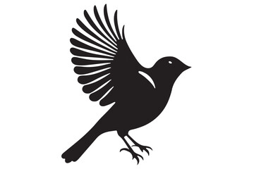 Bird silhouette vector isolated on a white background