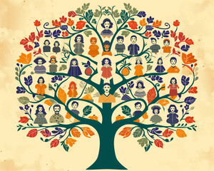 a cover for a genealogy book, AI-generated