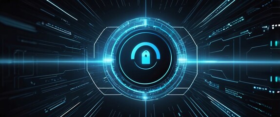 Obraz premium the importance of cyber security and digital protection in the modern business landscape. Use futuristic and sleek technology designs to convey a sense of advanced protection and security
