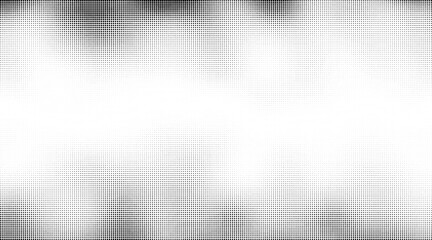 Monochrome gradient halftone dots background. Overlay png illustration. Abstract grunge dots on...